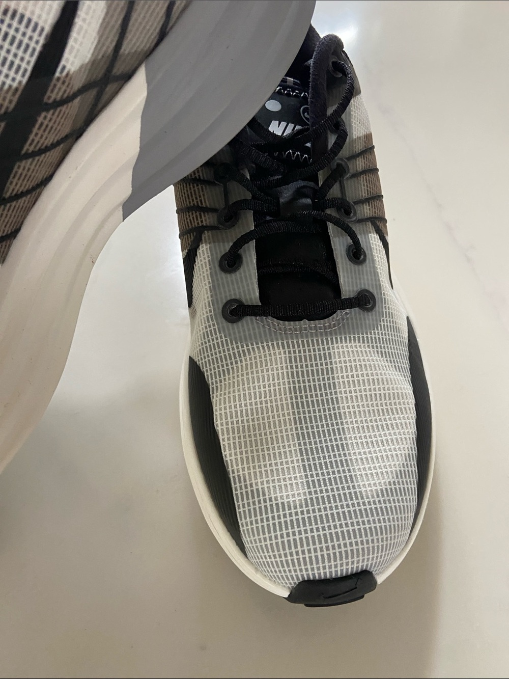 Nike Men’s Black, White and Gray Athletic Running Shoes - Picture 3 of 16